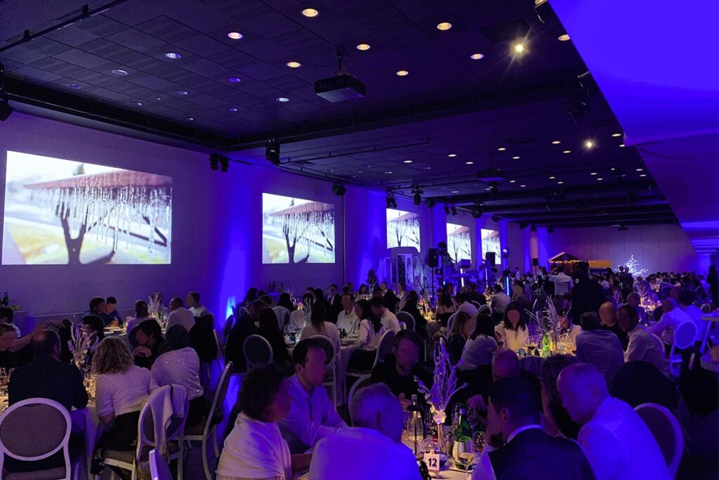 convention-diner-gala-hiver dîner de gala thème hivernal