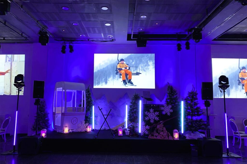 décor ambiance givrée ski