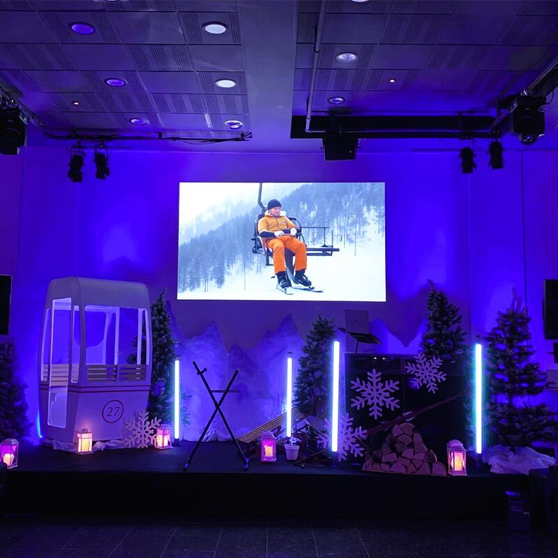 décor ambiance givrée ski