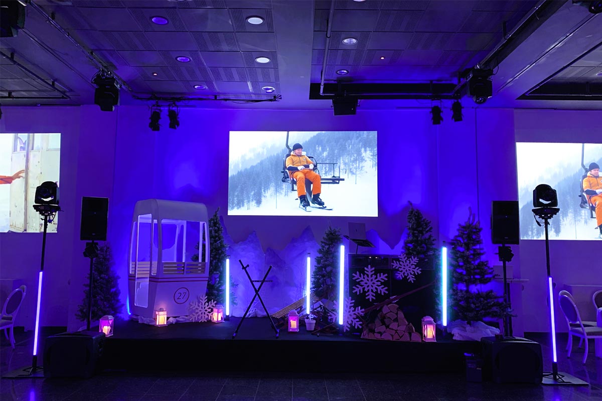 décor ambiance givrée ski