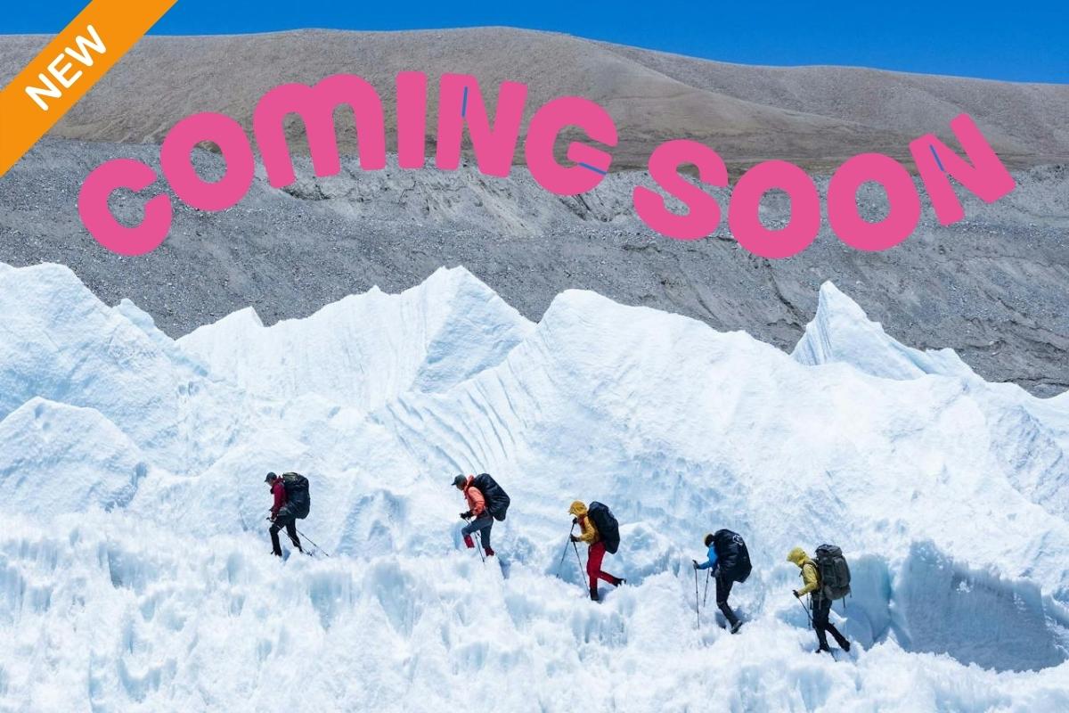 expedition en montagne avec un groupe dans les glaciers